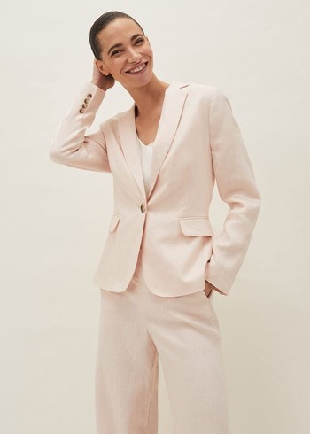 Phase Eight Keller Linen Jackets Pink Australia | EK1709856